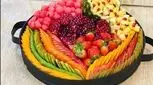 تزیین سینی میوه / ایده ساده برای یک پذیرایی شیک + فیلم