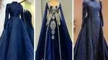10 مدل لباس مجلسی آبی و سورمه ای برای شما تا بدرخشید (تصاویر)