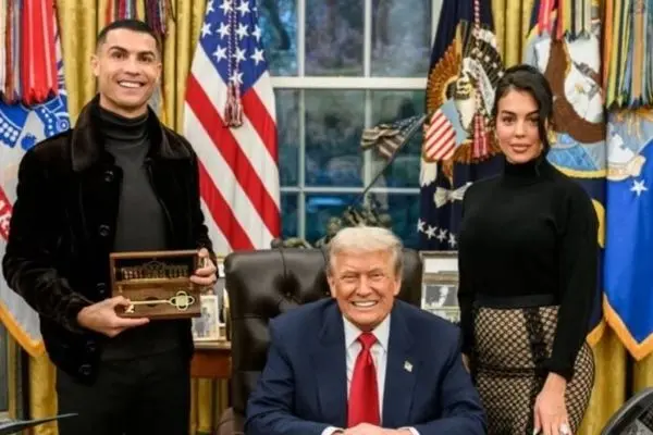 رونالدو و جورجینا در کنار ترامپ : تشکر ویژه کریس بعد از پذیرایی گرم!
