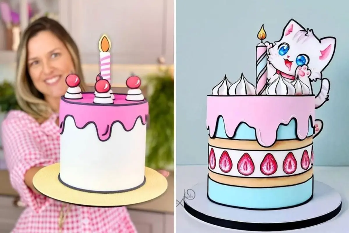 دنیایی از کیکهای تولد کمیک با طرحها و رنگهای متنوع