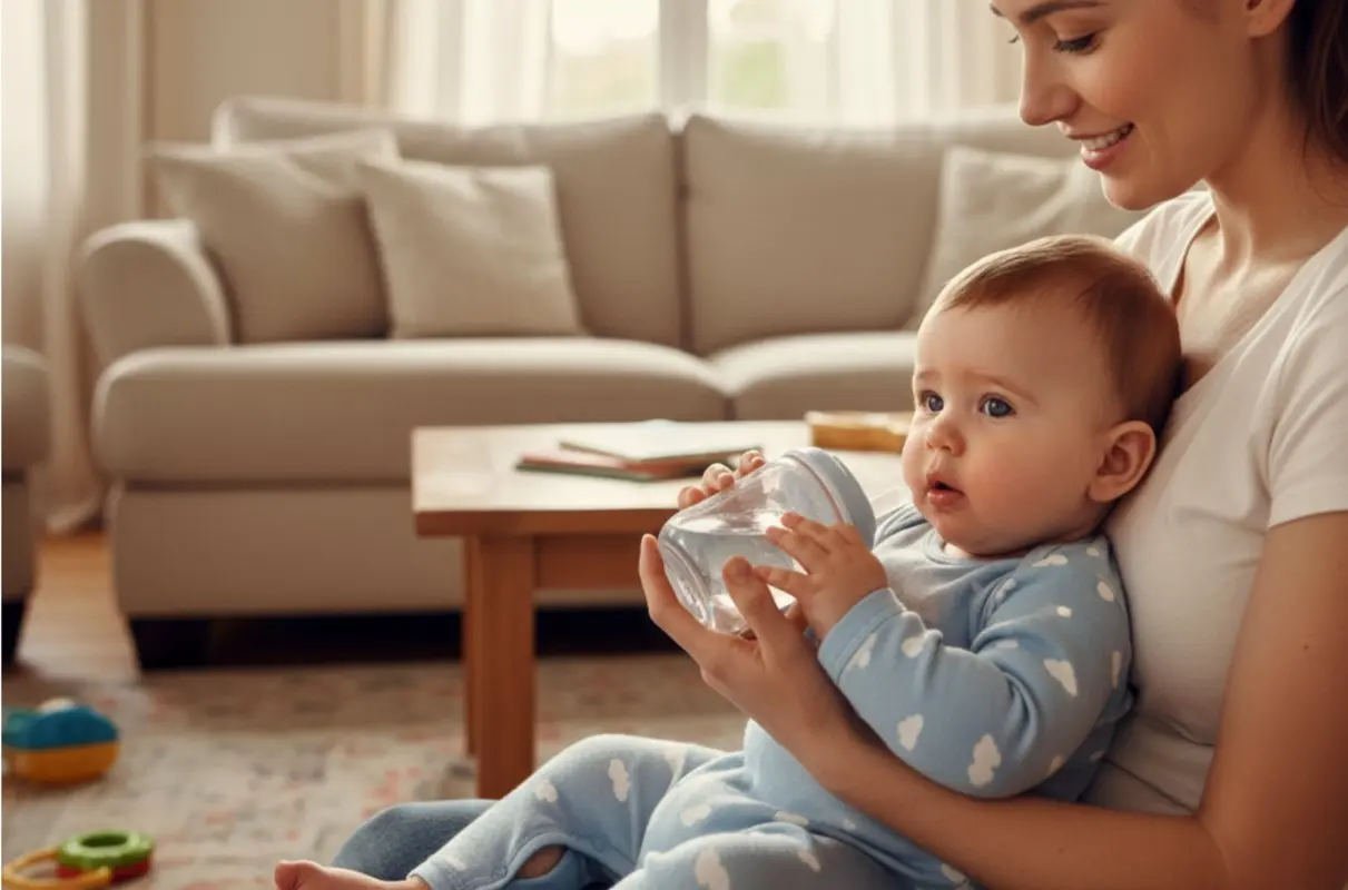 از چه سنی به نوزاد آب بدهیم؟ نحوه صحیح و مقدار آب دادن در هر سن