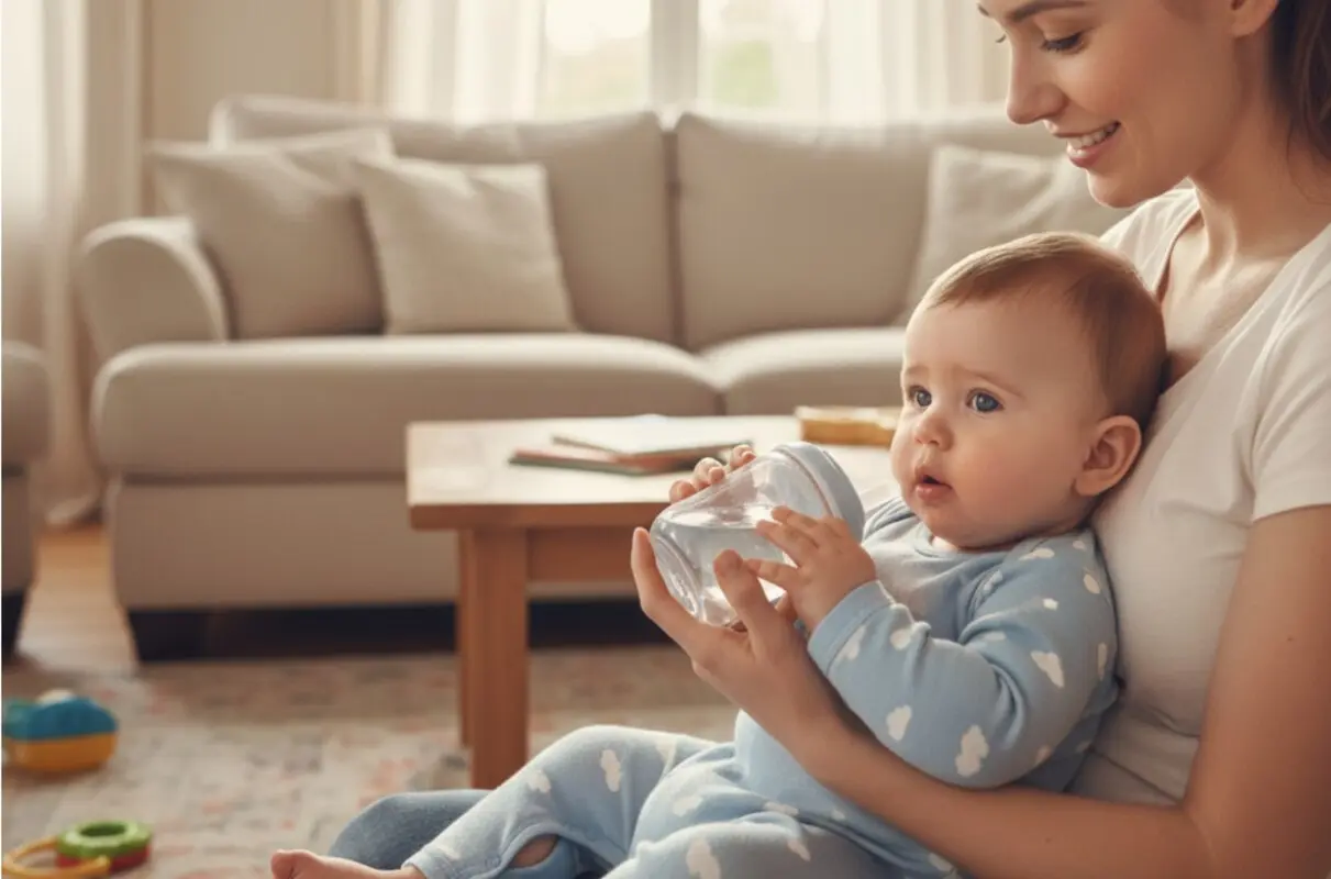 از چه سنی به نوزاد آب بدهیم؟ نحوه صحیح و مقدار آب دادن در هر سن